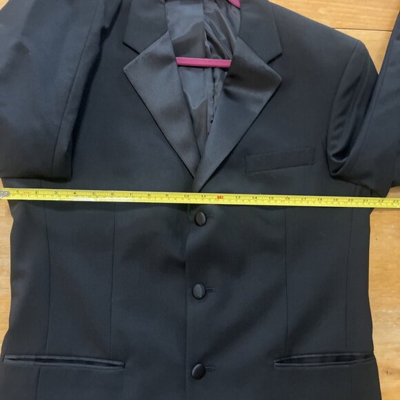Jos A Bank Tuxedo Black Wool Satin Collar&buttons Men's Size 41R 3 Button Front - Picture 6 of 15